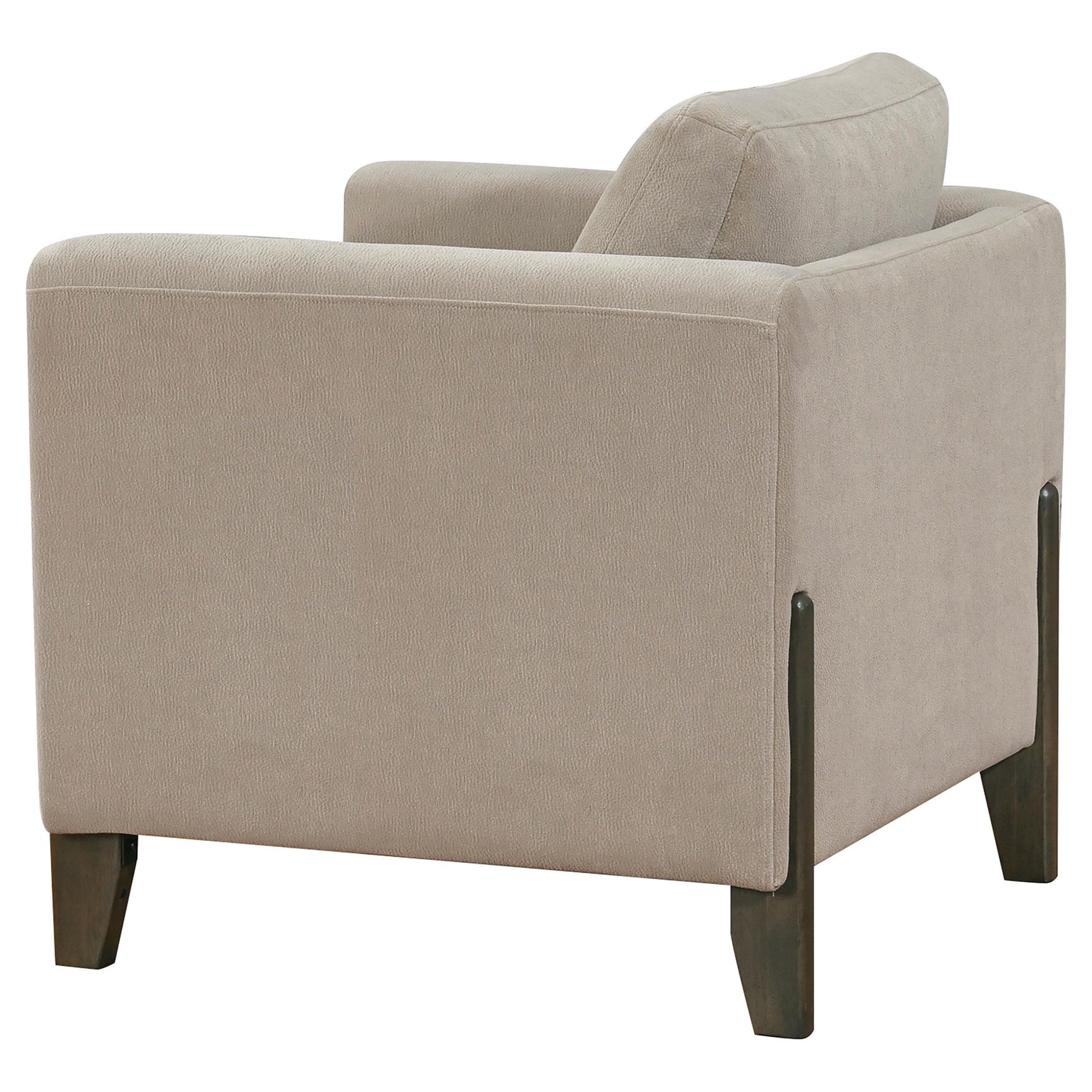 Islington taupe sofa set arm and leg detail