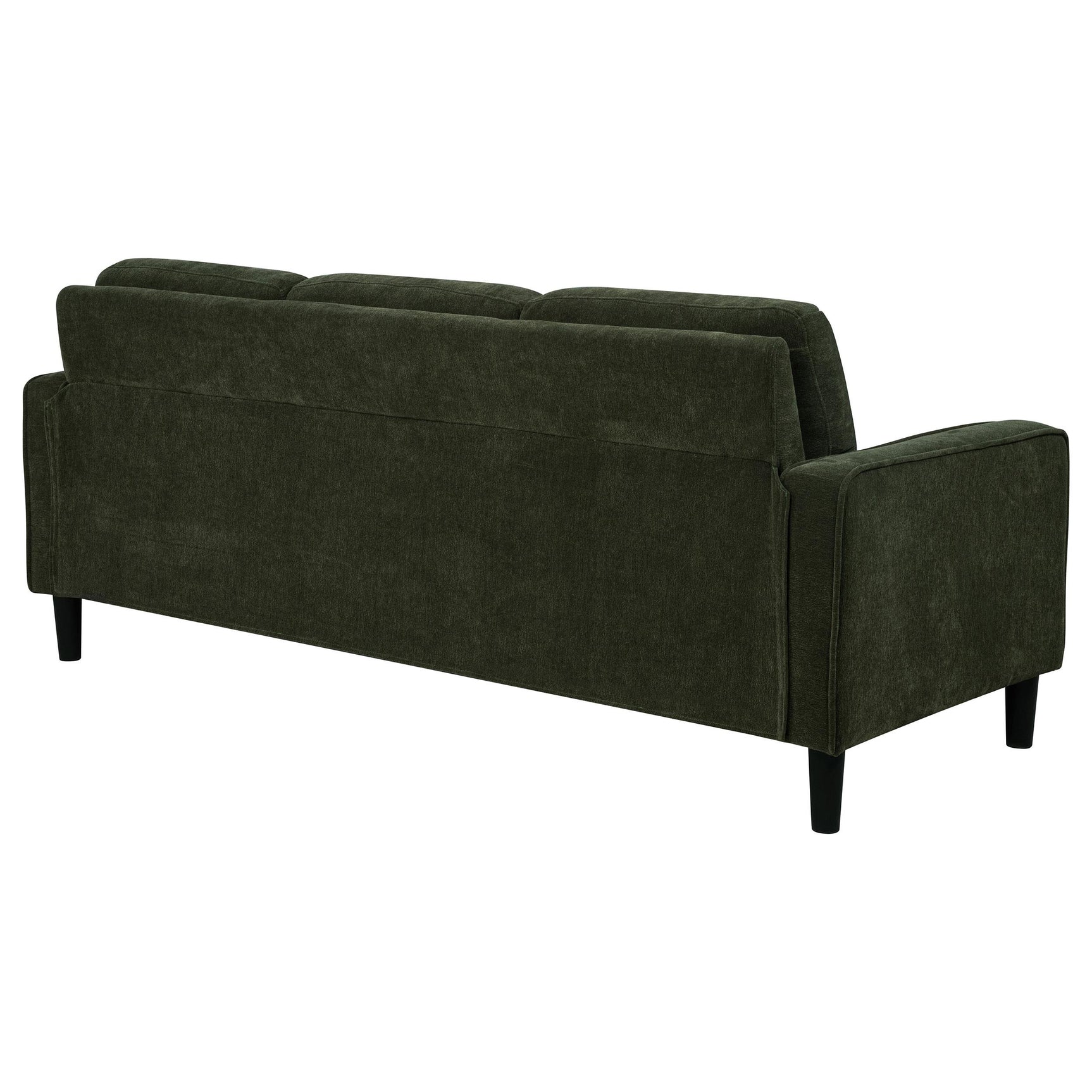 Close-up detail of Ruth sofa fabric and arm