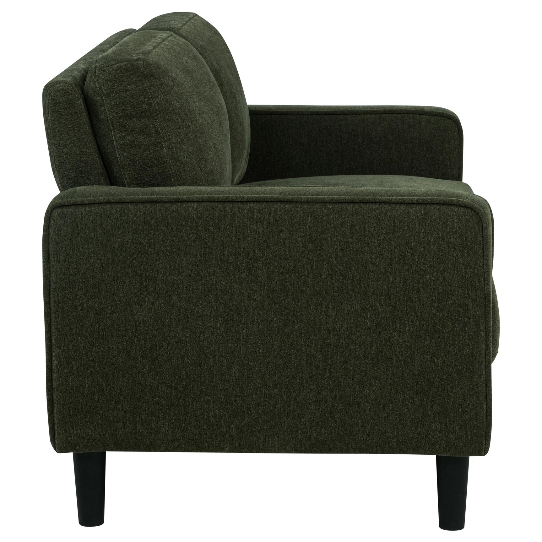 Attached full foam back cushions on Ruth loveseat