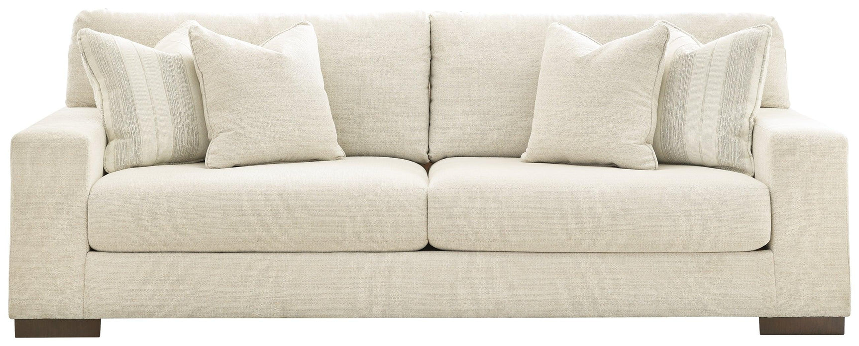 Detail of chenille upholstery on Maggie Sofa