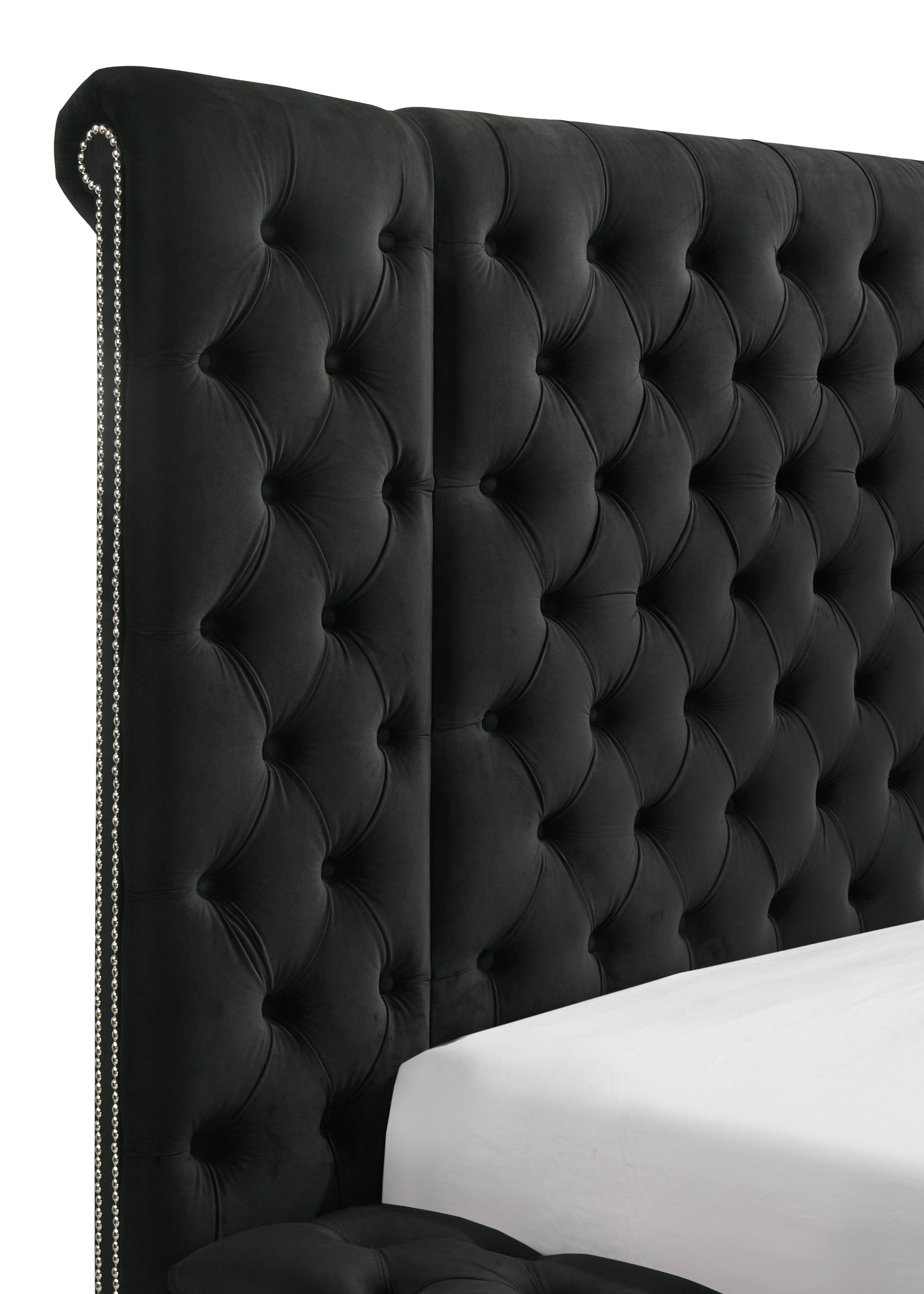 Liliana bed frame fully assembled in bedroom setting