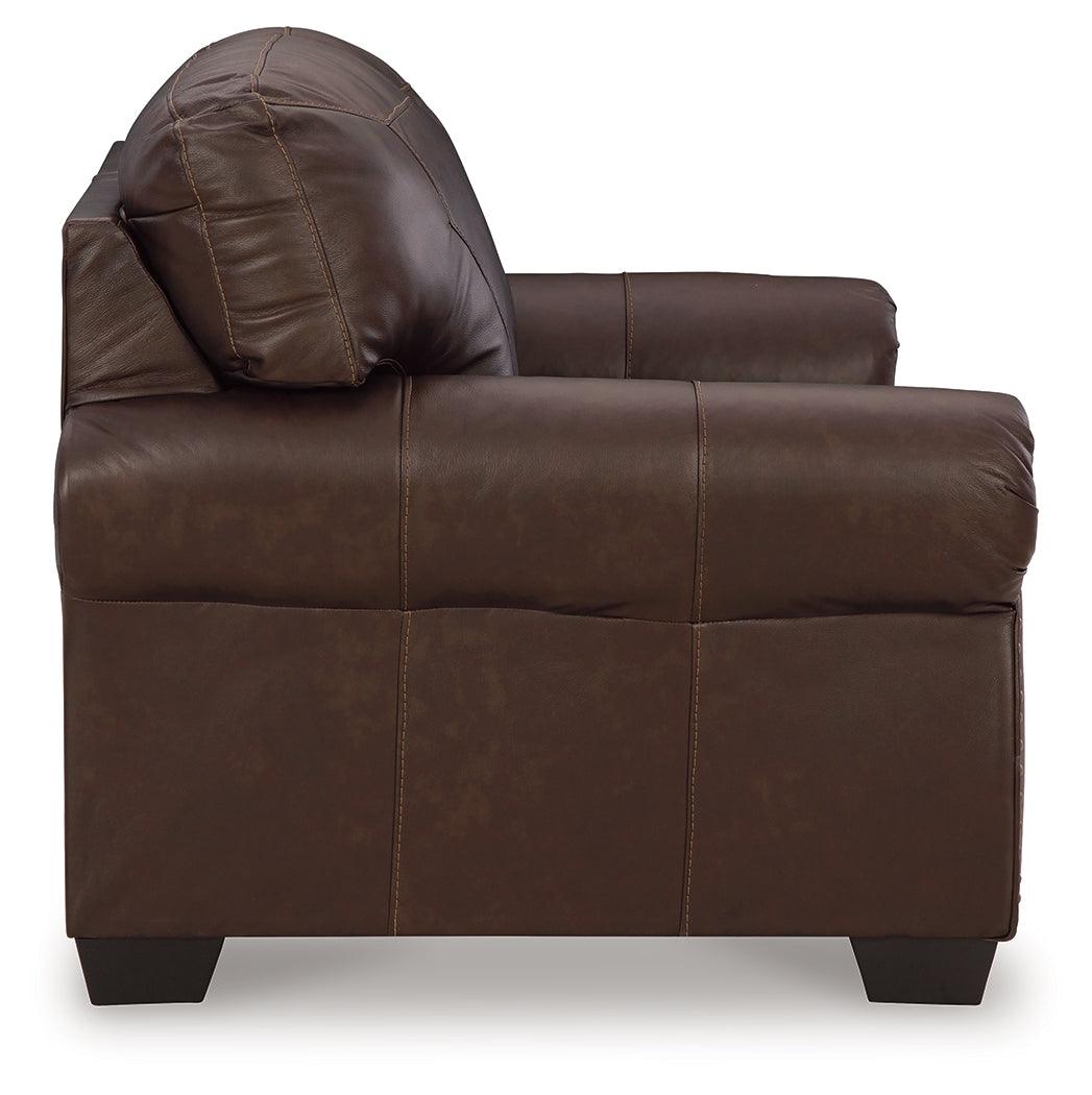 Colleton loveseat side profile view
