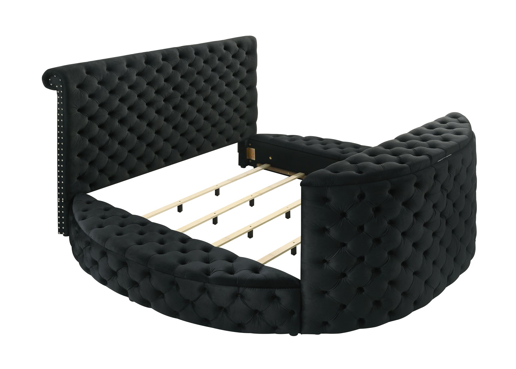 Voltare Nightstand with tempered oval glass top