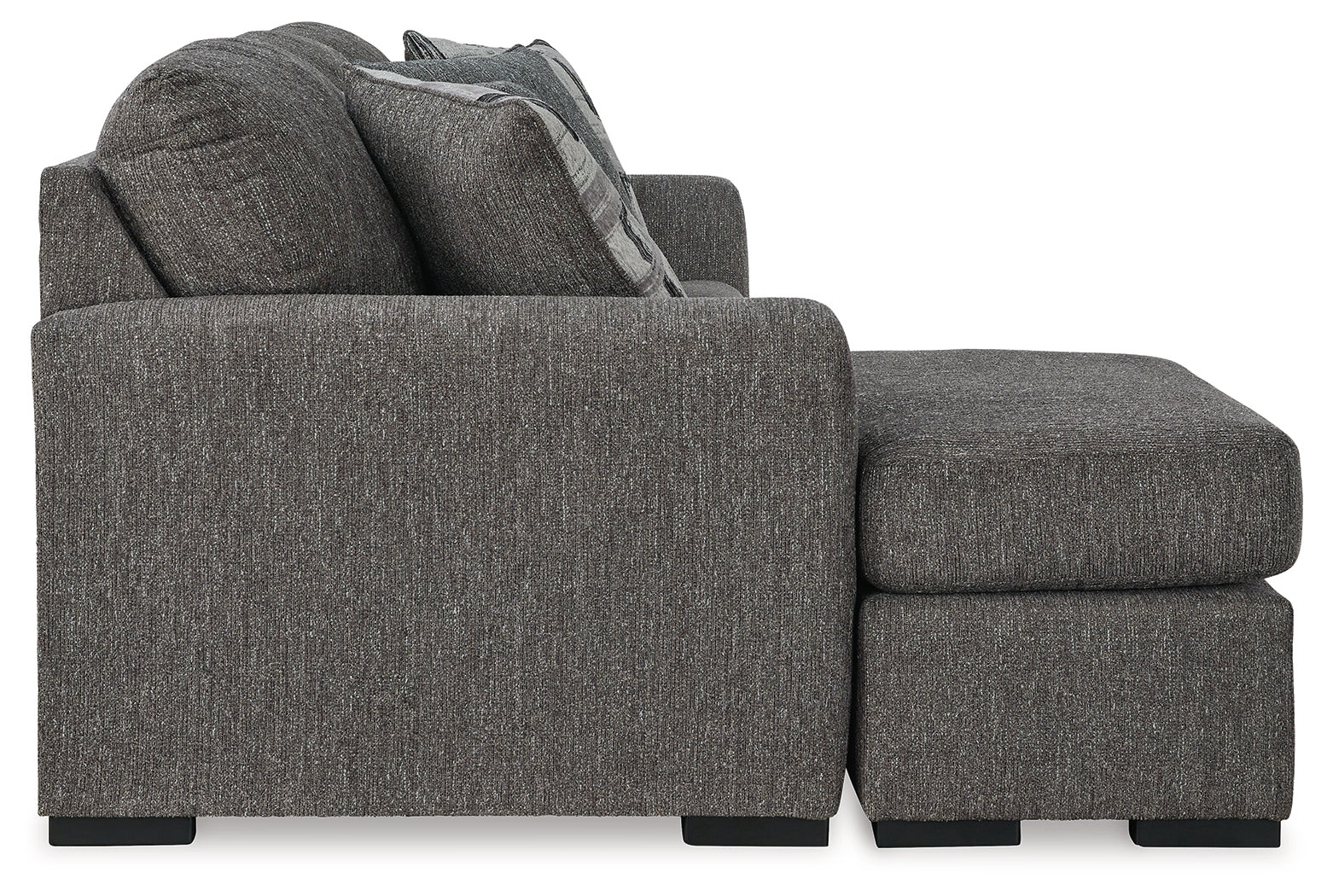 Sofa chaise arm and cushion detail