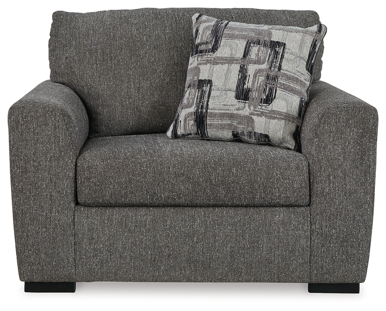Gardiner Pewter Oversized Chenille Chair side view