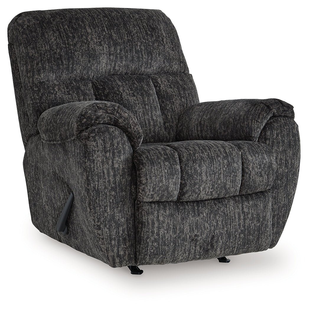 Stayfish Gunmetal Chenille Velvet Recliner main angled view