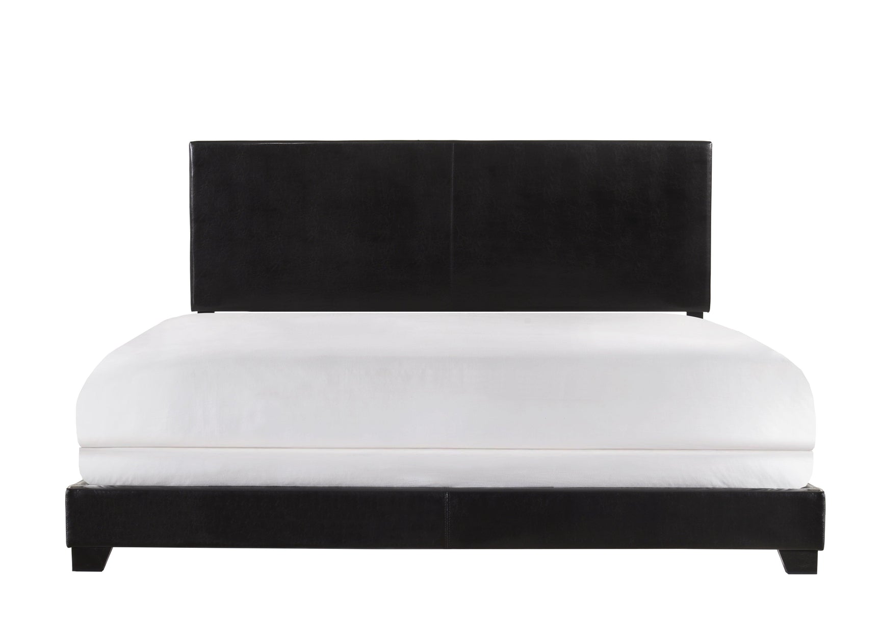 Erin Black PU Faux Leather Bed king size variant