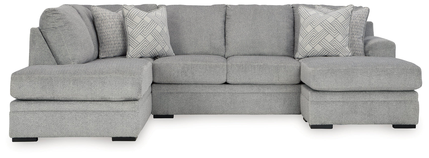 Close-up detail of velvet fabric on Casselbury sectional
