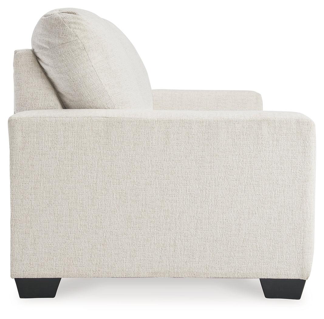 Rannis Snow Chenille Full Sofa Sleeper side profile