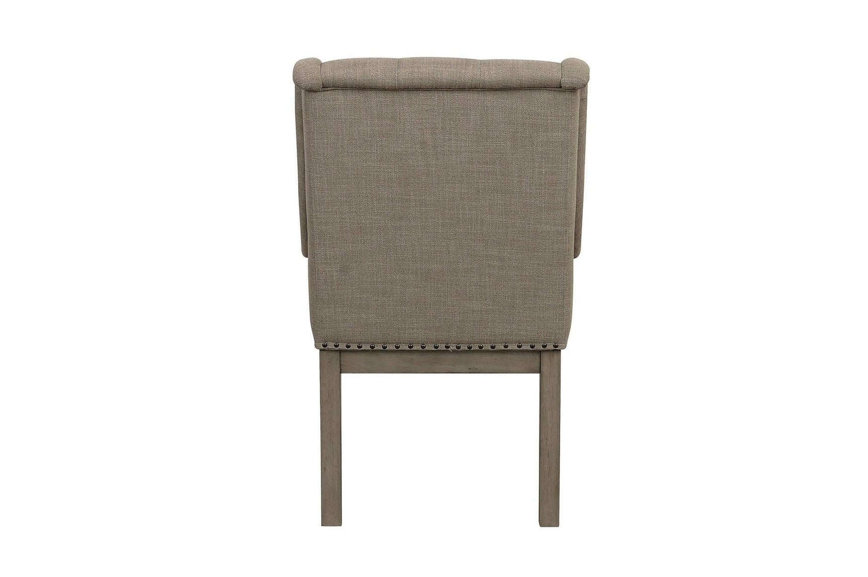 back view of side chair upholstery