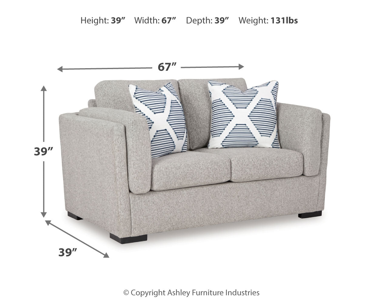 Evansley pewter ottoman angled front