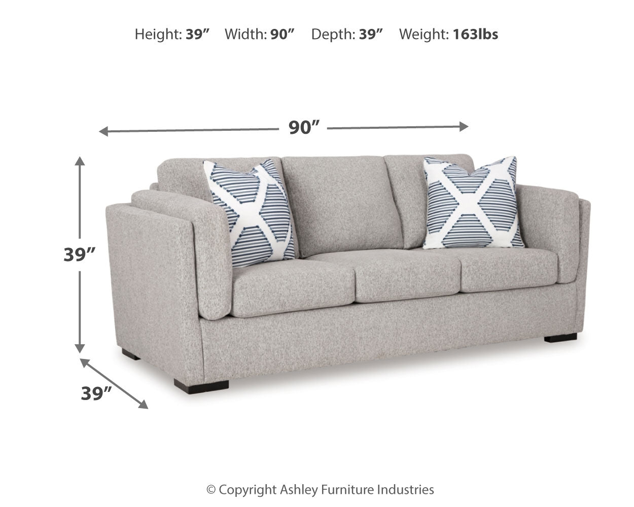 Evansley pewter sofa, loveseat, chair, and ottoman set main view