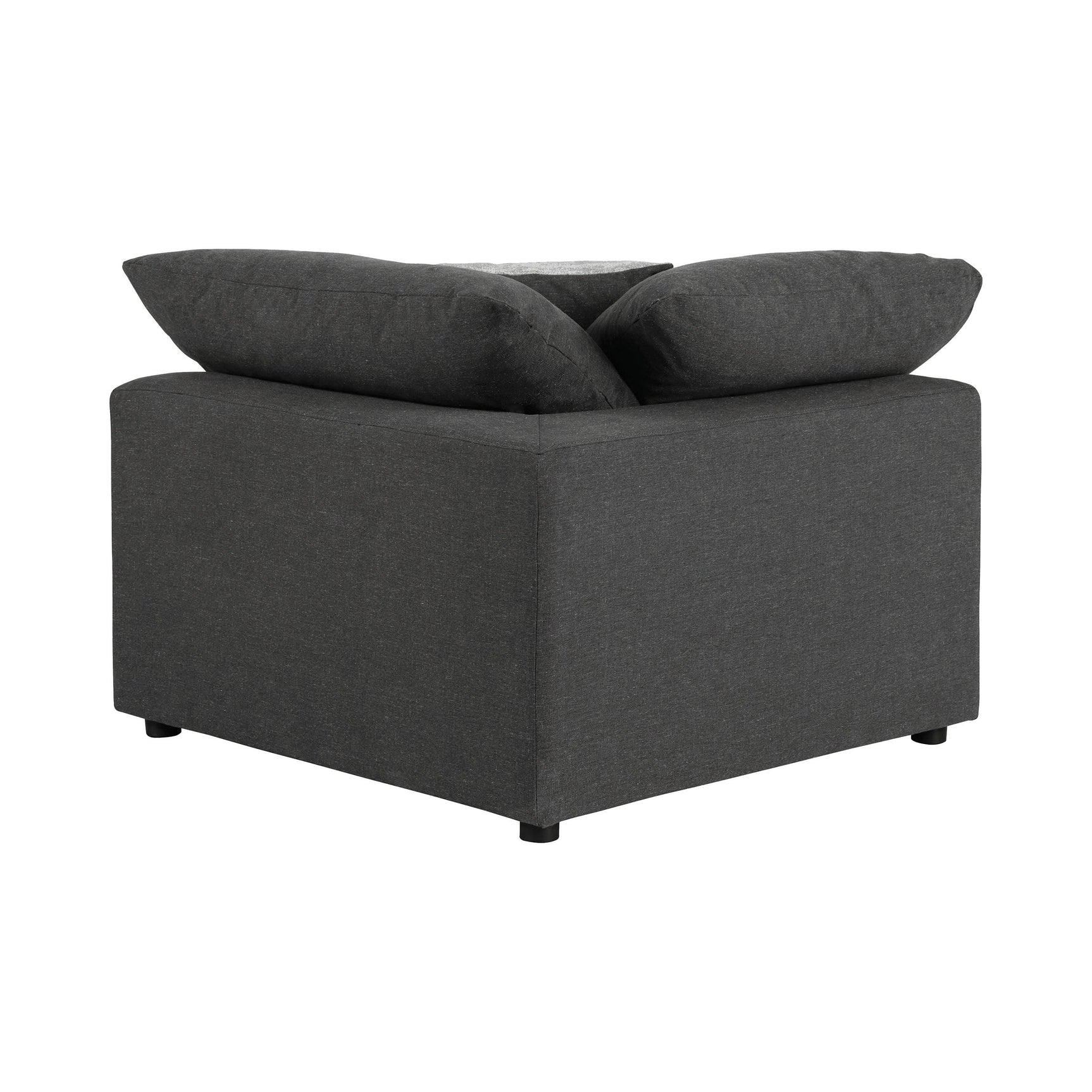 room view of Serene 6-Piece Upholstered Modular Sectional charcoal sectional sofa