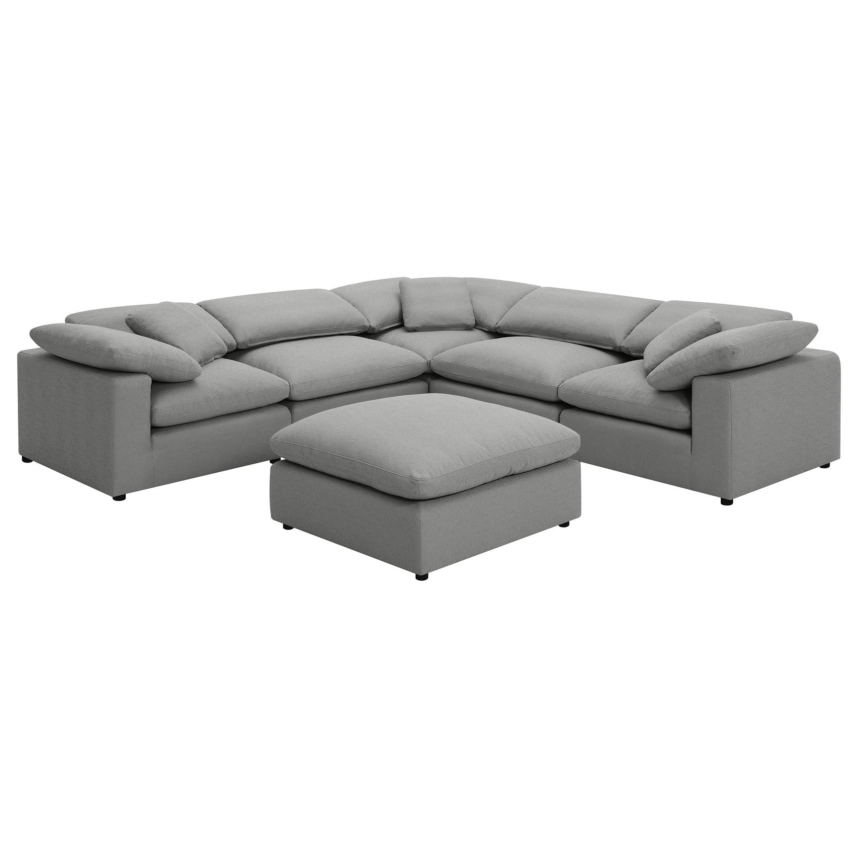 Seating view of Raleigh Armless Chair showing cushion depth