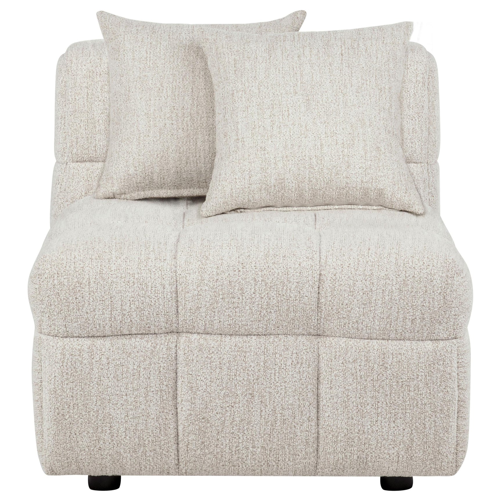 Side view of Amara Upholstered Armless Chair
