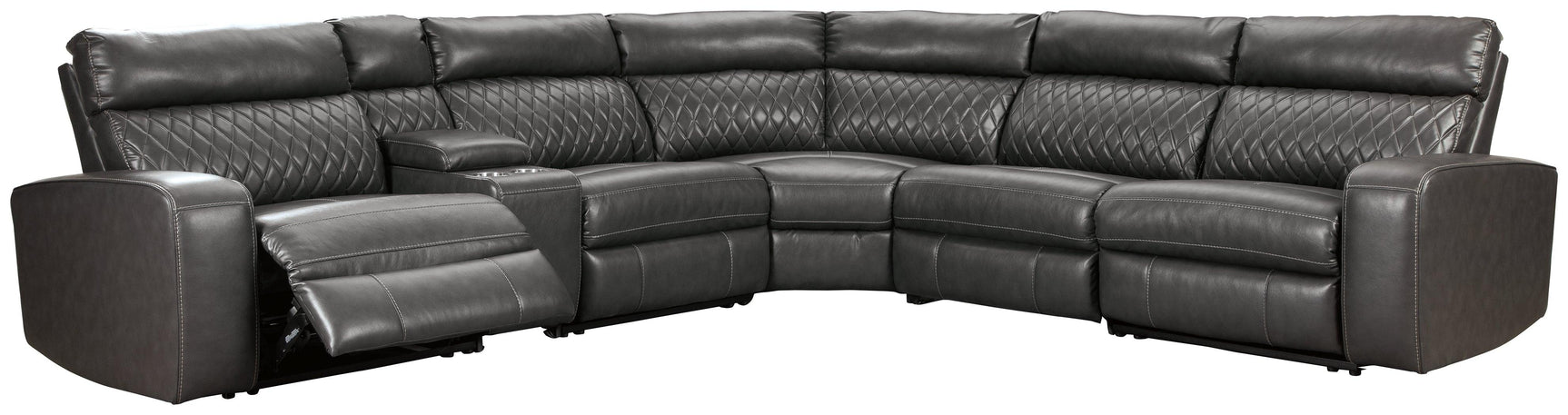 Samperstone sectional showing power recliner and USB port