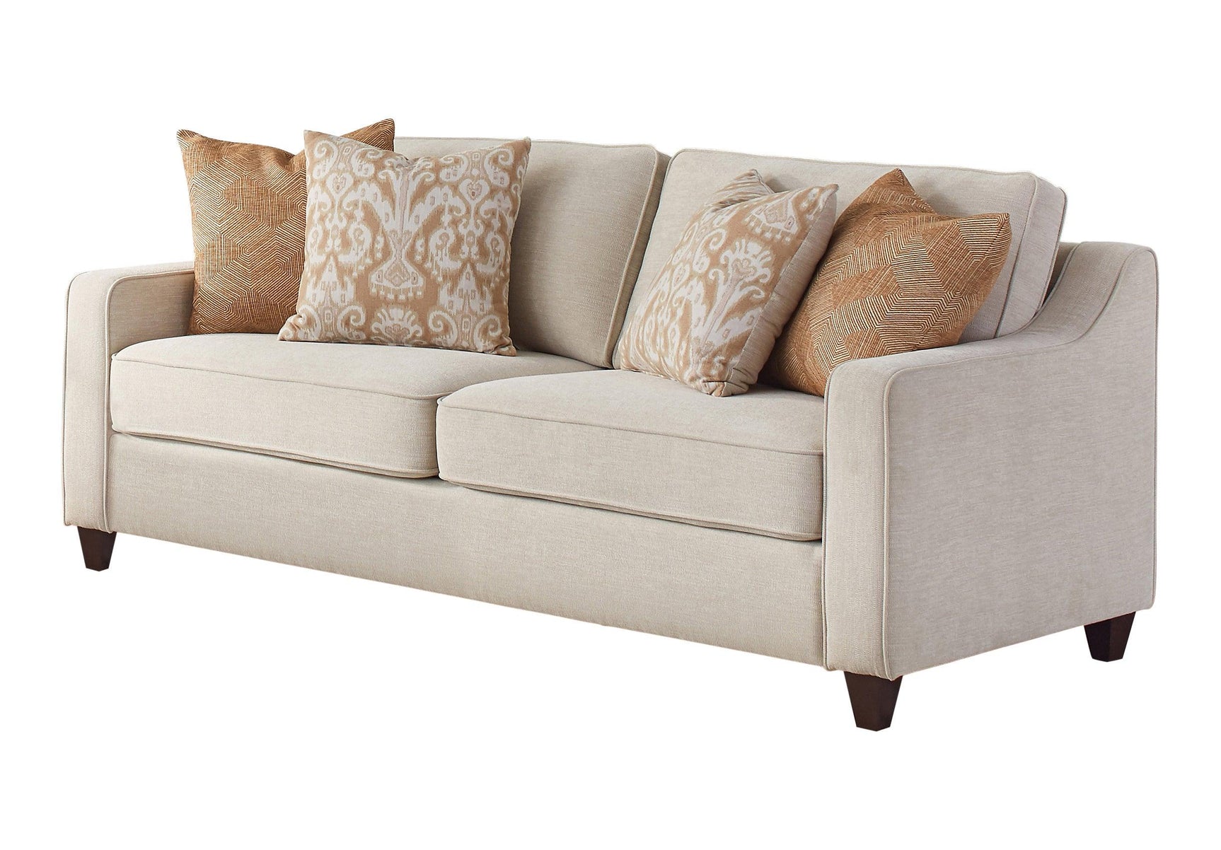 Christine Cushion Back Living Room Set Beige side view