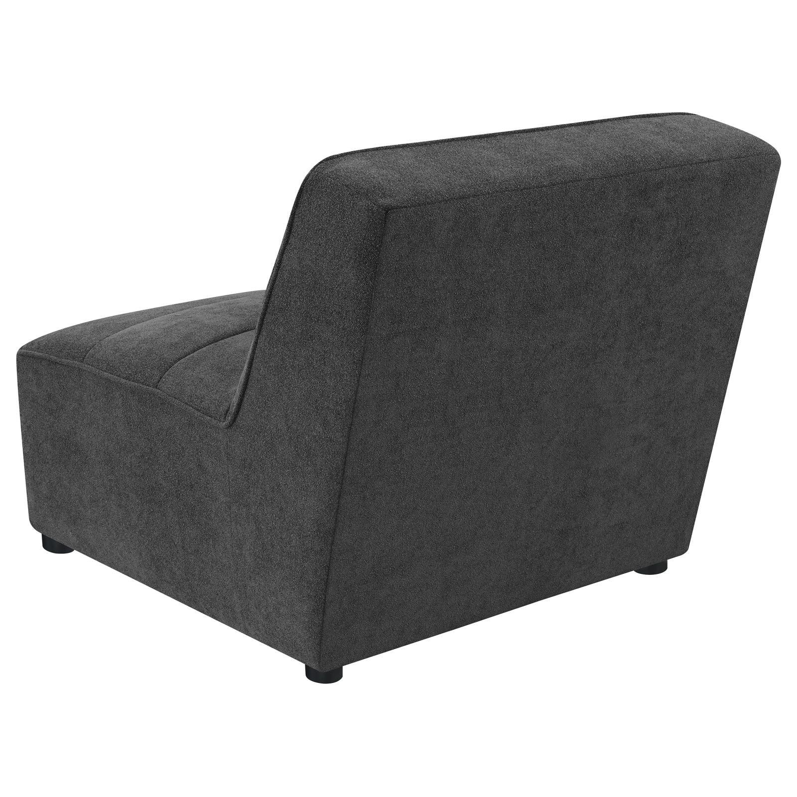 Sunny 6-piece Upholstered Modular Sectional Sofa Charcoal alternative side view