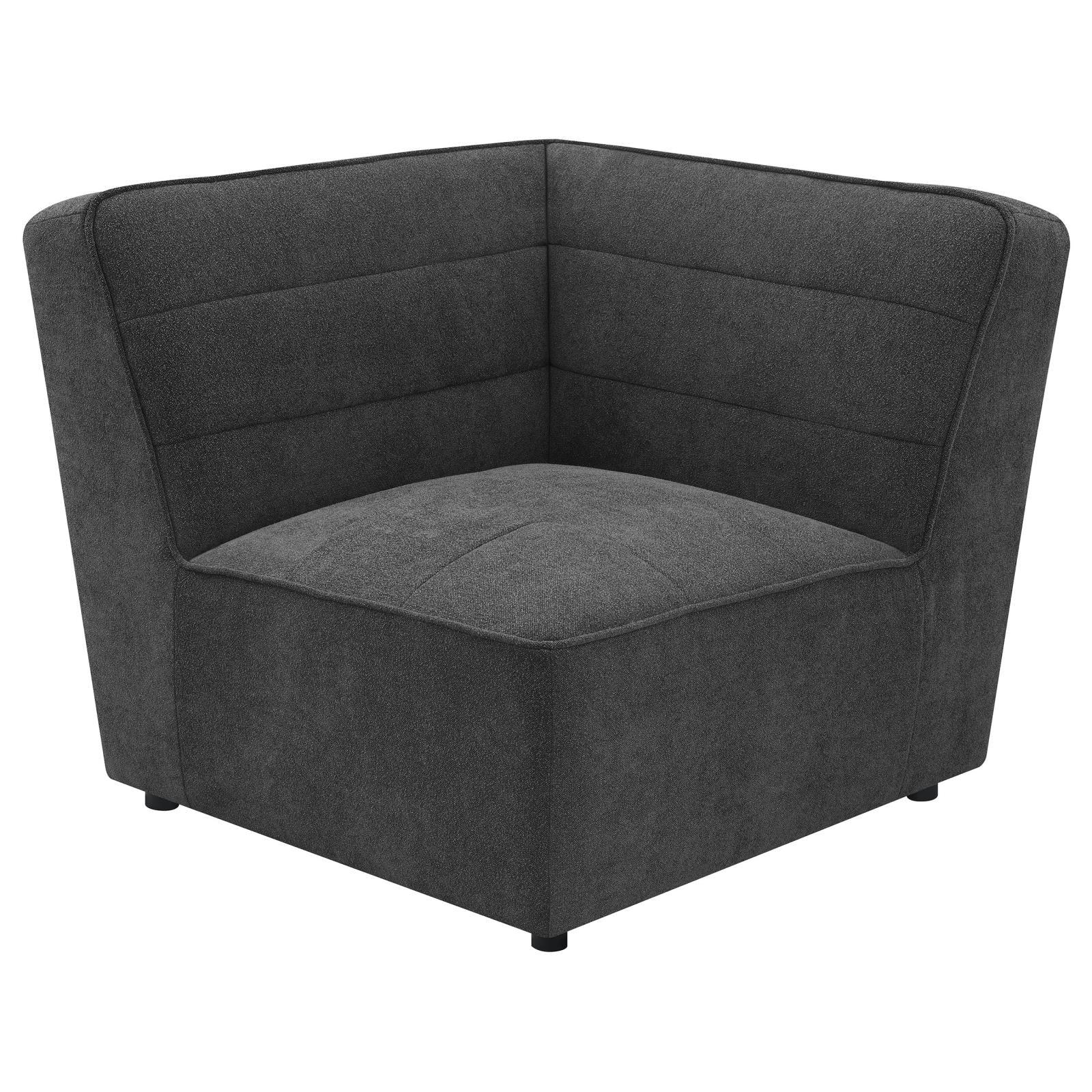 Sunny 6-piece Upholstered Modular Sectional Sofa Charcoal close-up detail