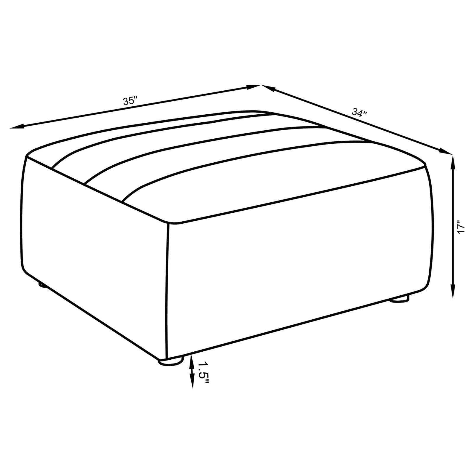 Sunny Square Ottoman fuller room setting