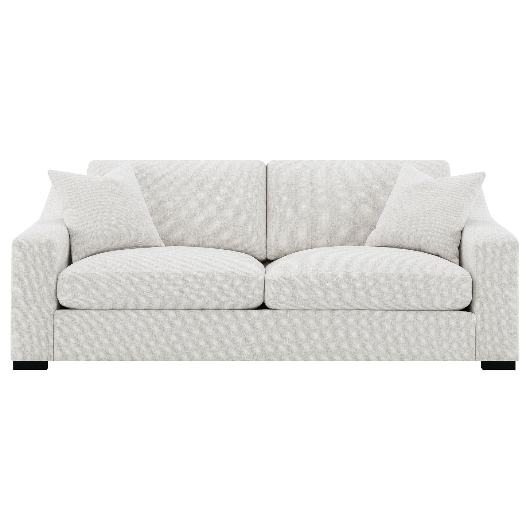 Ashlyn Sofa side view showing track arm design