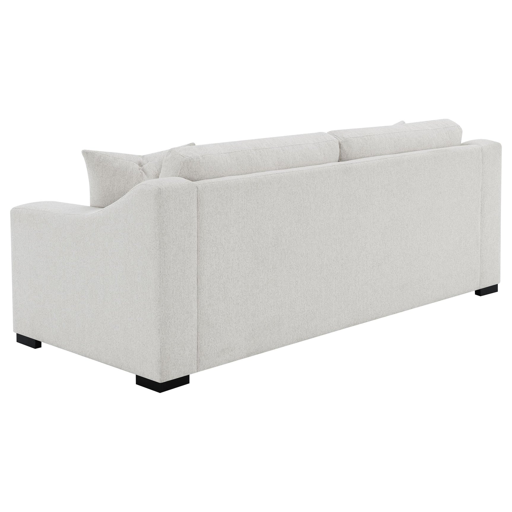 Side perspective of Ashlyn Sand Fabric Sofa