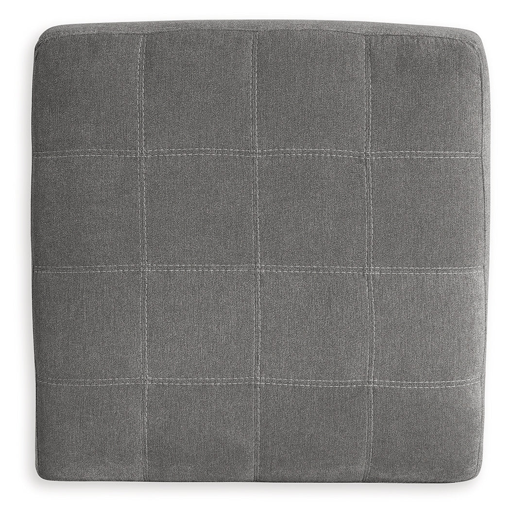 Top view of Marleton sectional sofa cushions and ottoman