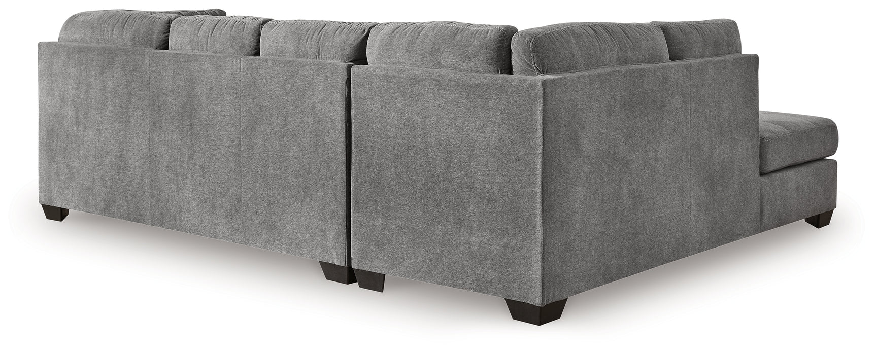 Back view showing Marleton sectional sofa framing