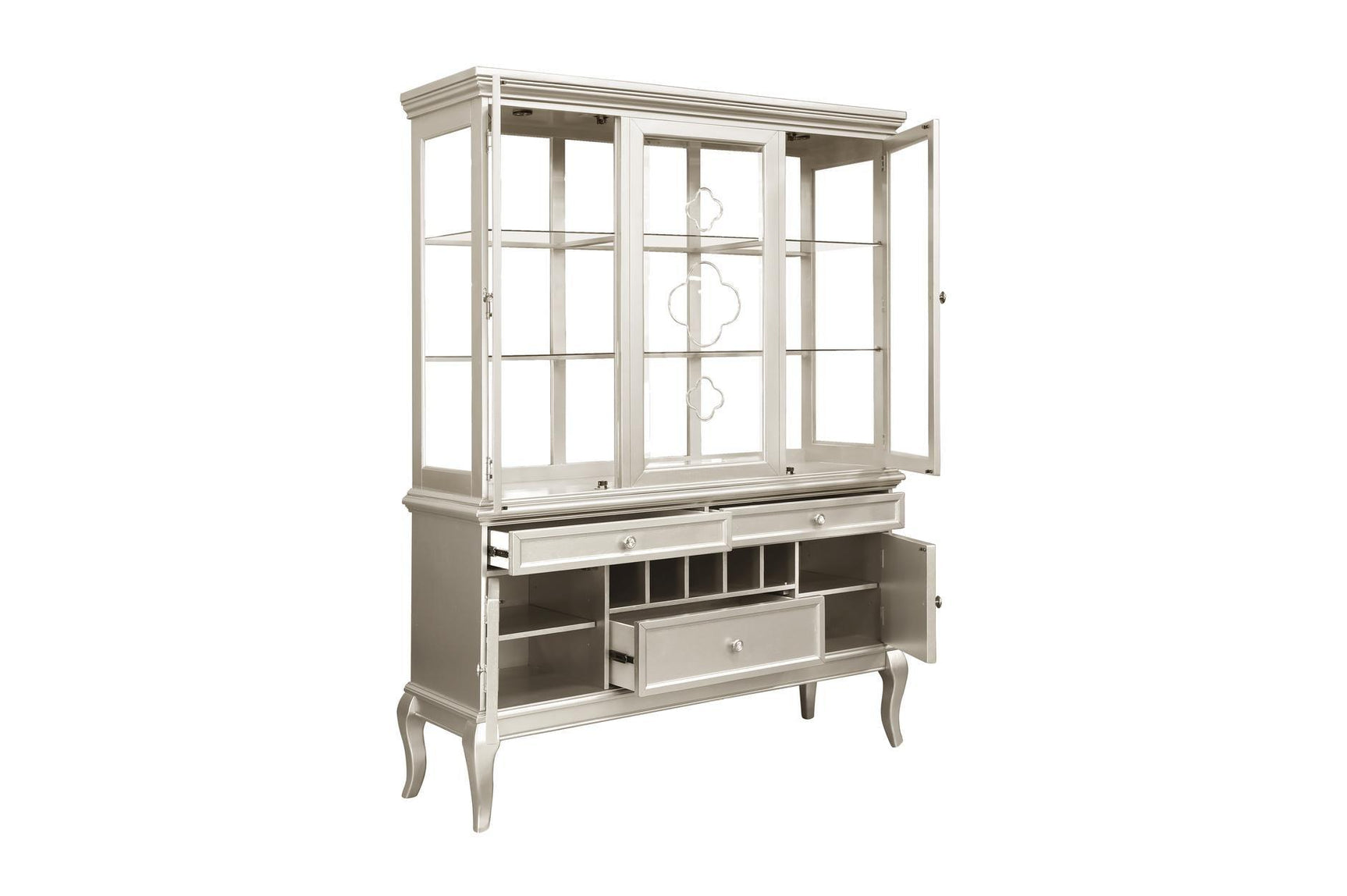 Room setting with Crawford silver dining set
