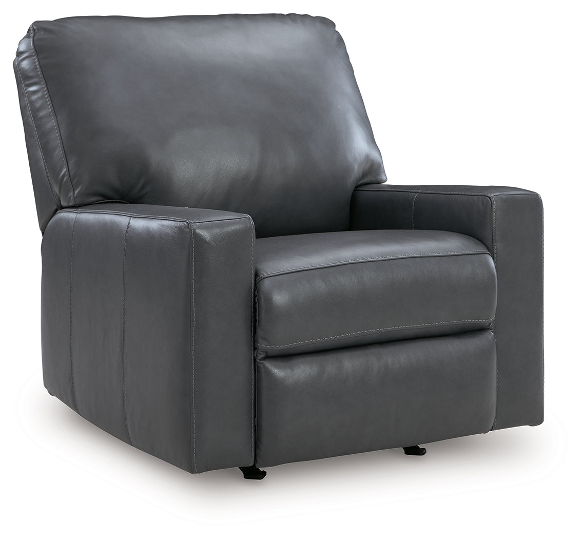 Side view of Bolsena Admiral Leather Recliner chair