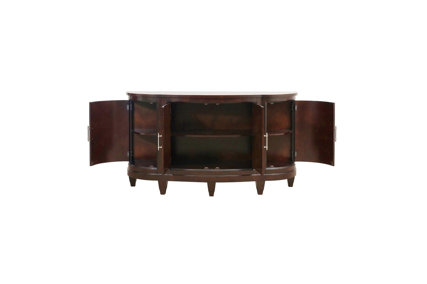 main view of Oratorio Cherry White Fabric Rectangular Dining Room Set dining room furniture