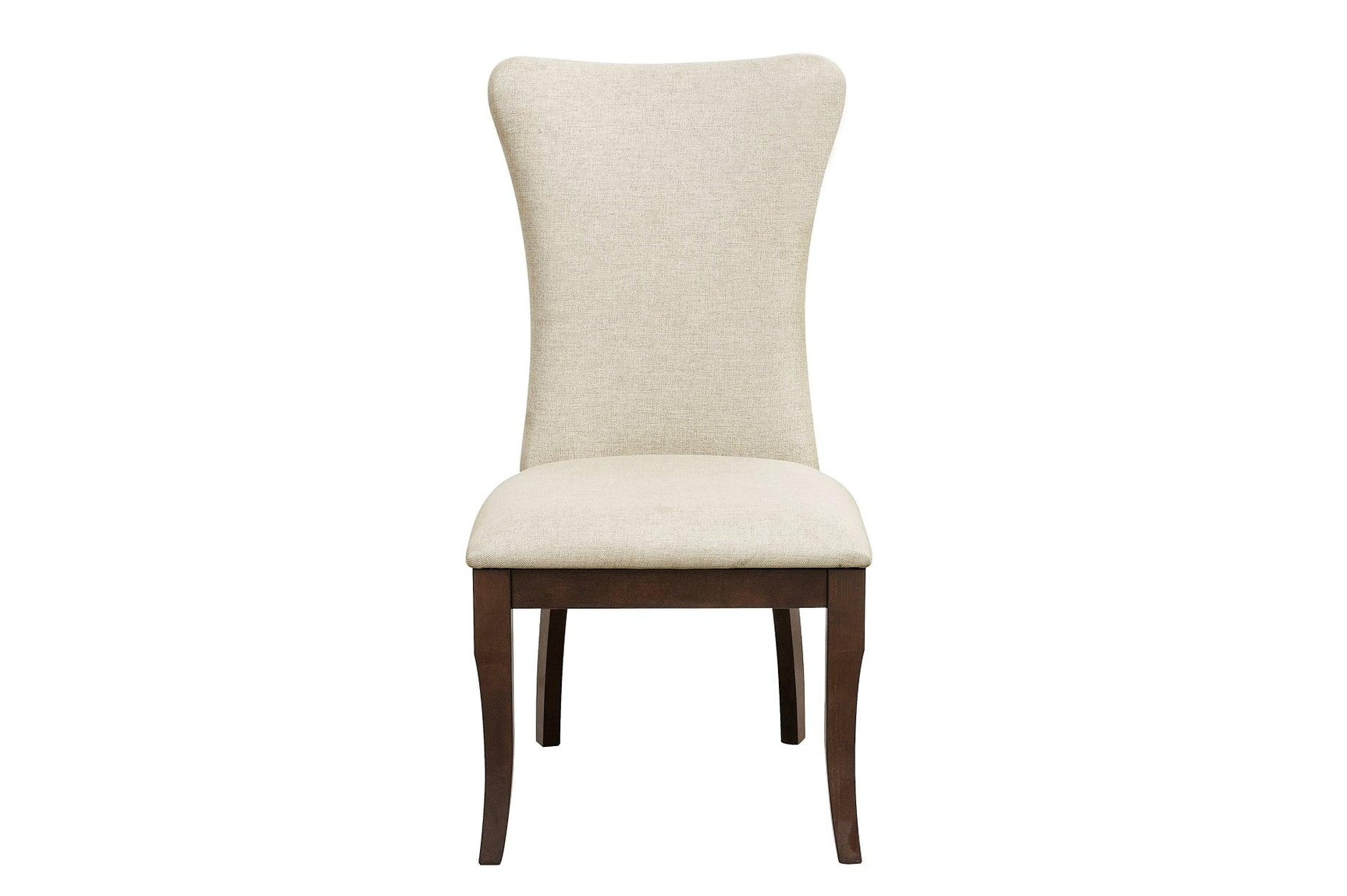 main view of Oratorio Cherry White Fabric Rectangular Dining Room Set dining room furniture