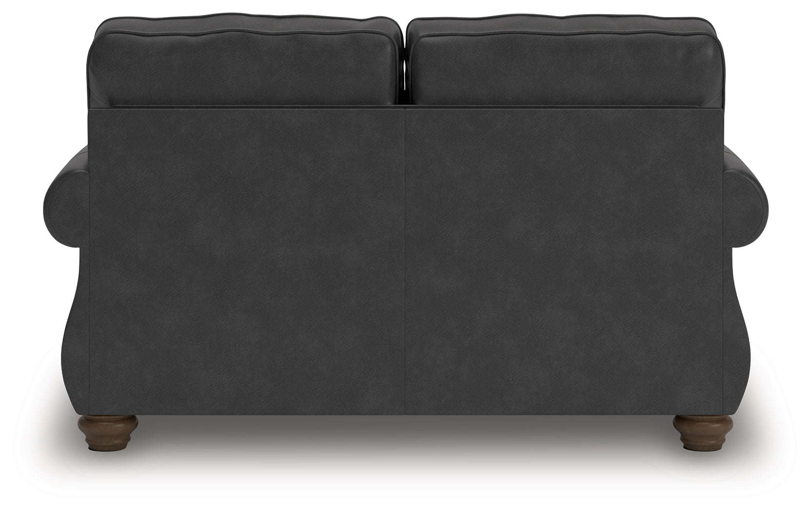 Chasemore Granite Faux Leather Loveseat back view