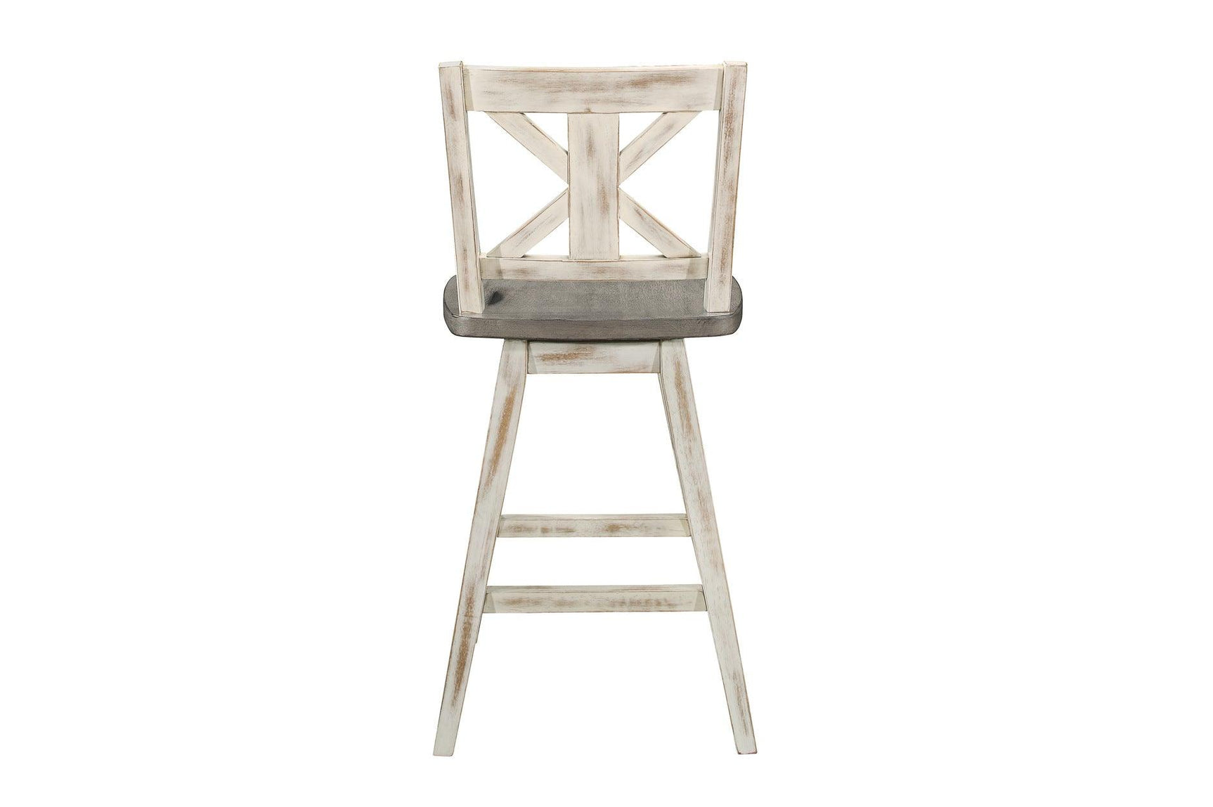 side view of Amsonia White Sand Rectangular Counter Height Set furniture
