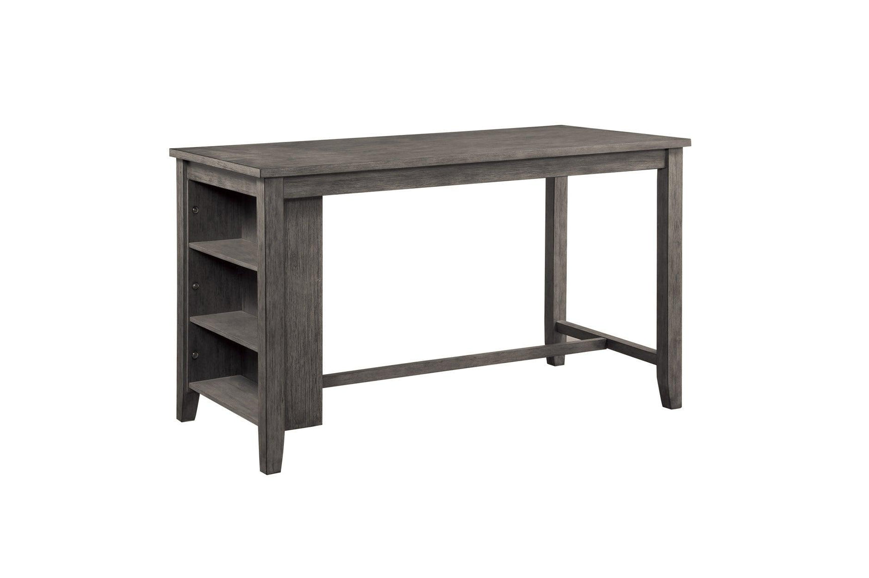 Side view of Timbre rectangular counter height dining table