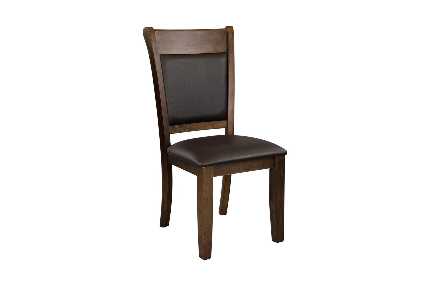 Side perspective of dining set with chairs