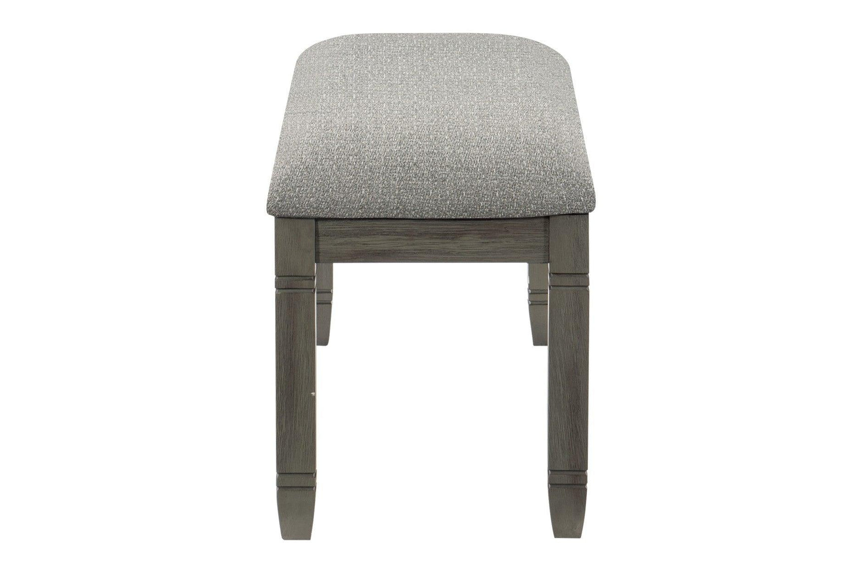 Granby Gray Fabric Rectangular Dining Room Set seating detail