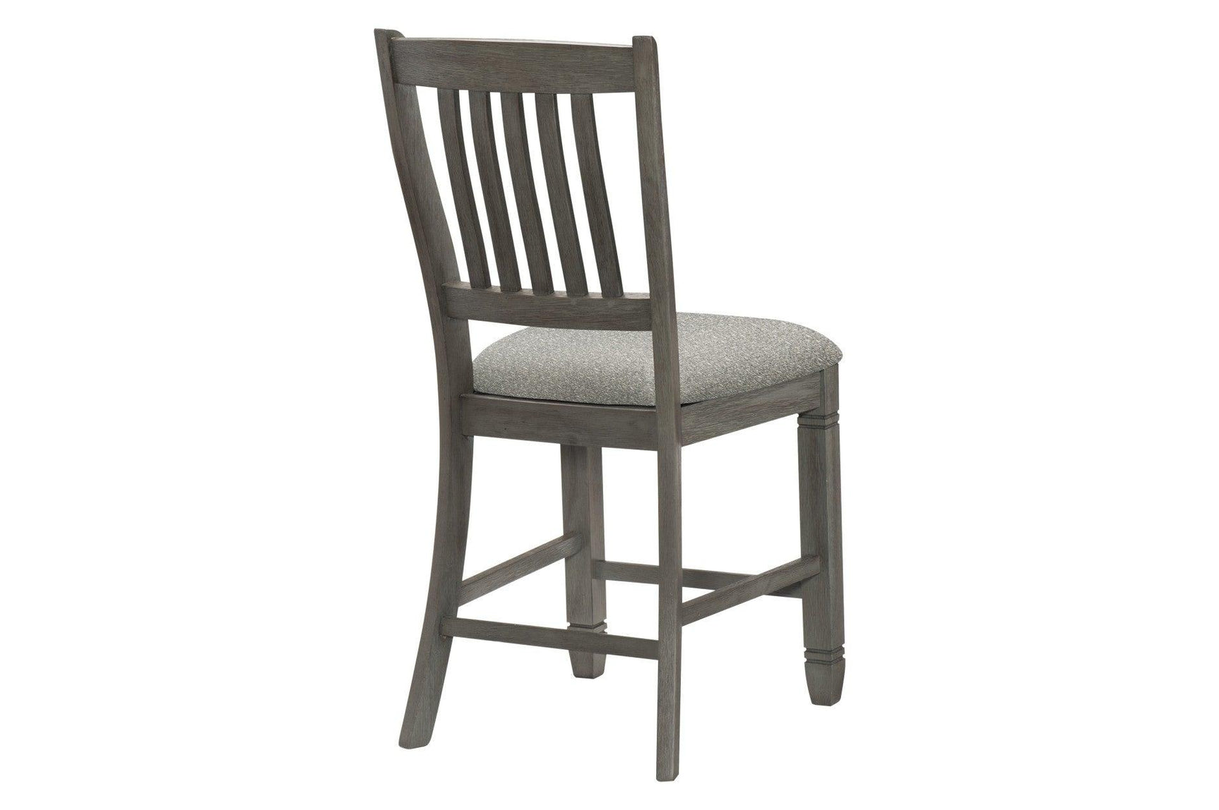 Granby Gray Fabric Upholstered Rectangular Counter Height Dining Set table detail