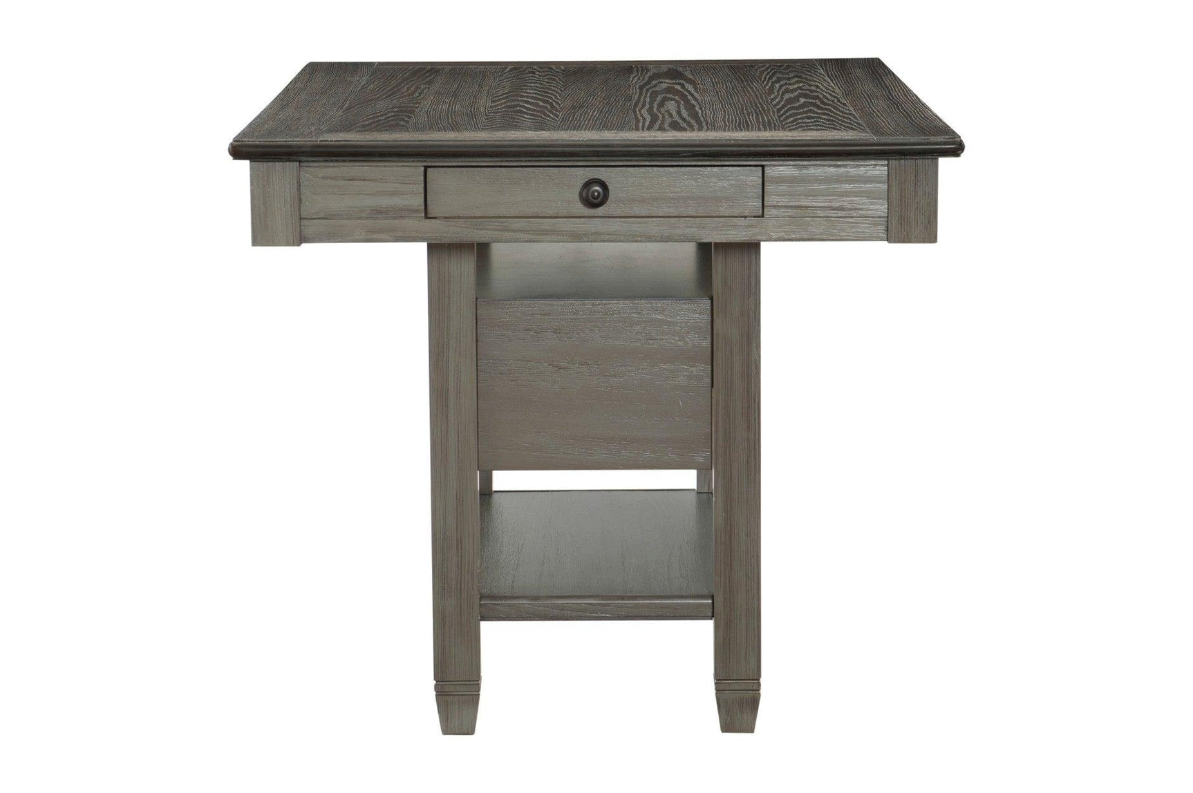 Granby Gray Fabric Upholstered Rectangular Counter Height Dining Set from angle