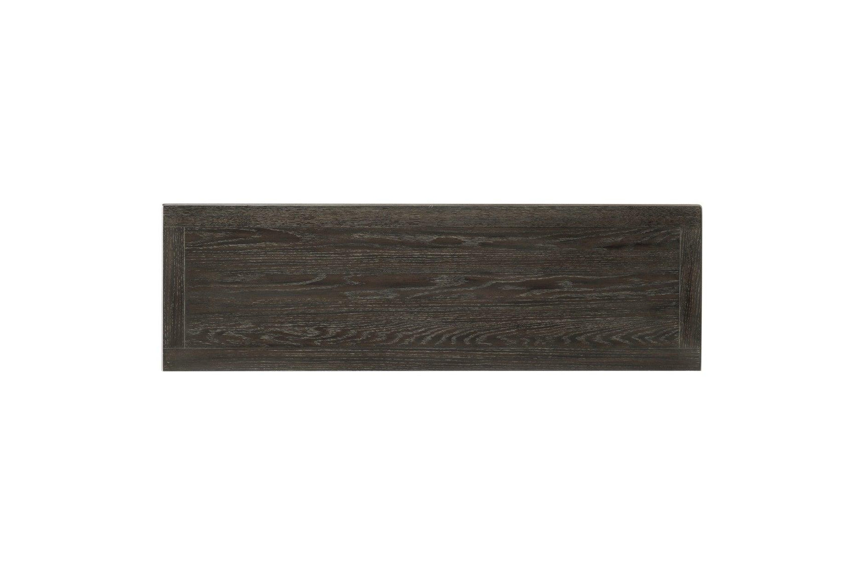 Granby Gray Fabric Rectangular Dining Room Set table under view