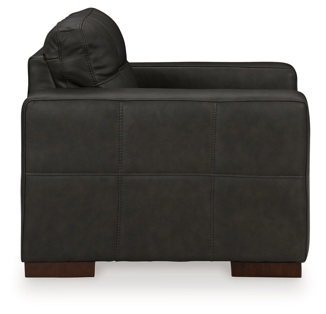 main view of Luigi Thunder Sofa, Loveseat, Chair and Ottoman furniture