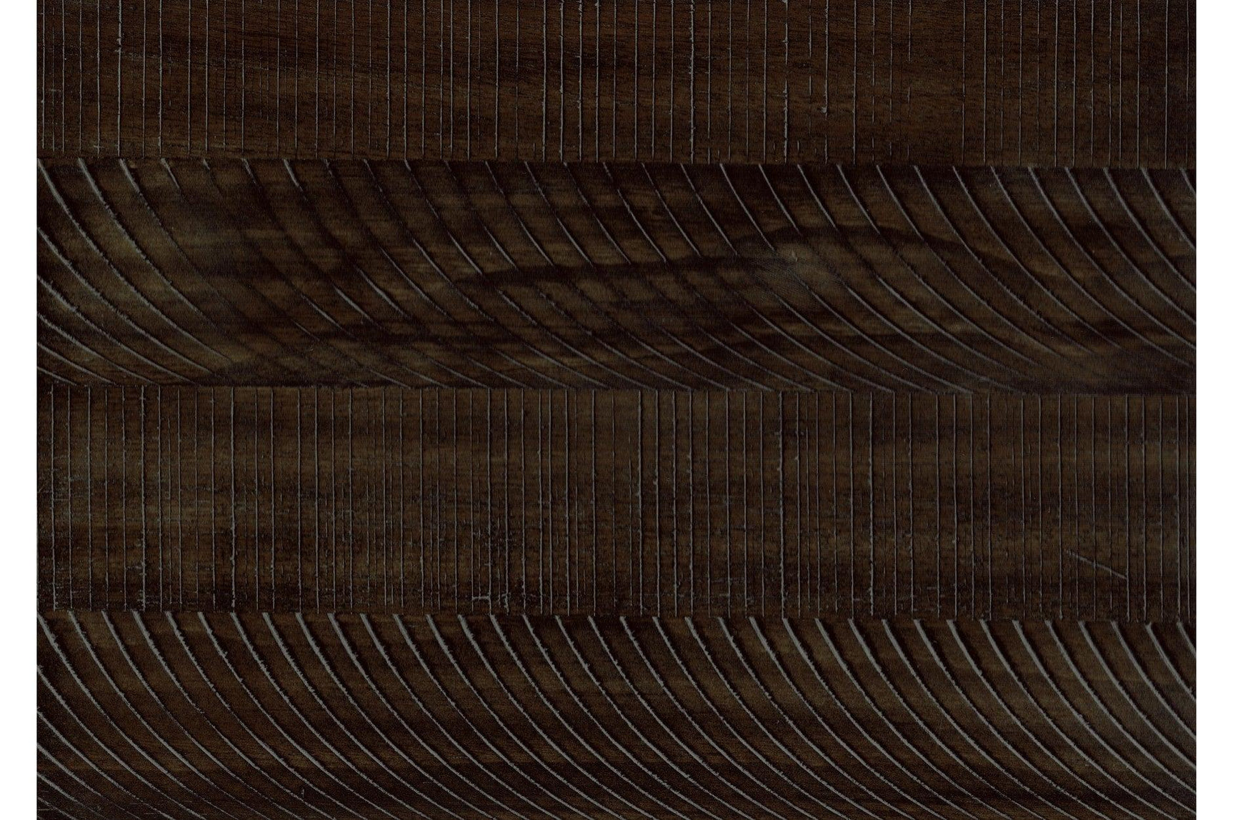 Front panel view of Oxton Espresso dining table