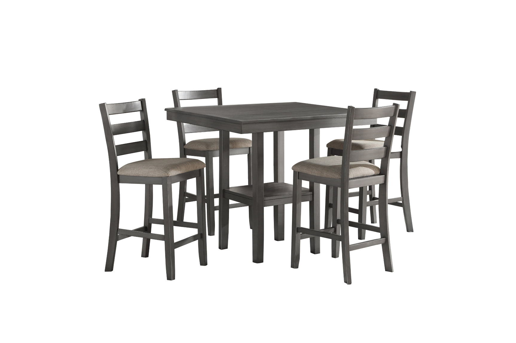 Side view of Sharon Gray Counter Height Dining Set