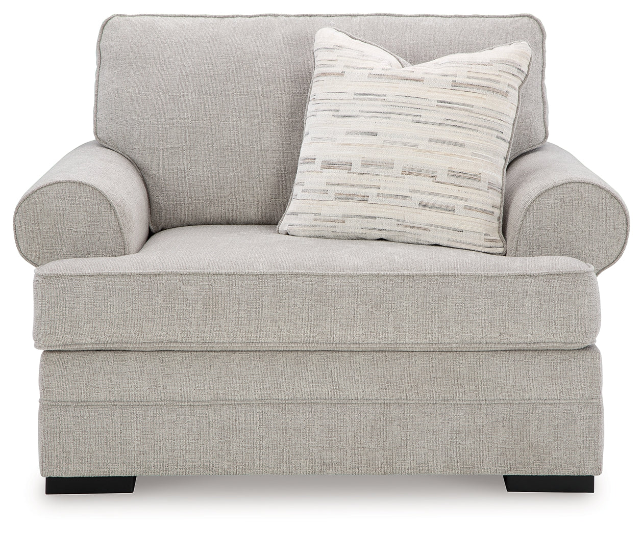 Close-up of reversible textured fabric cushion