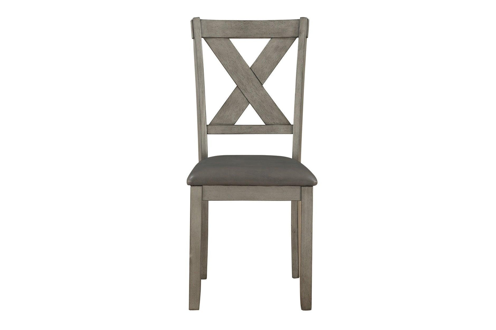 Front view of Holders Dining Chair with X-back wood frame