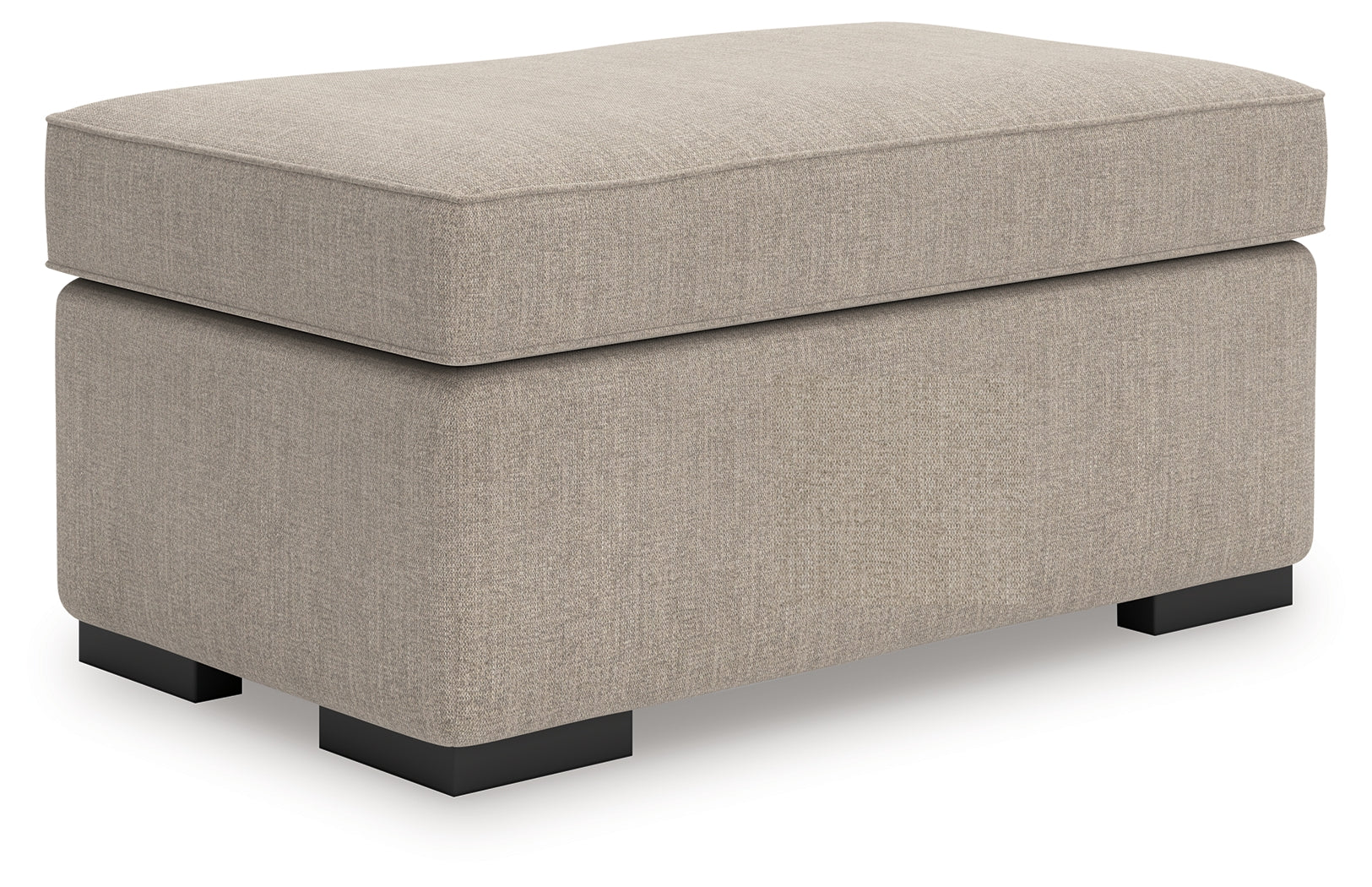 Sararose Heather chenille ottoman angled side view