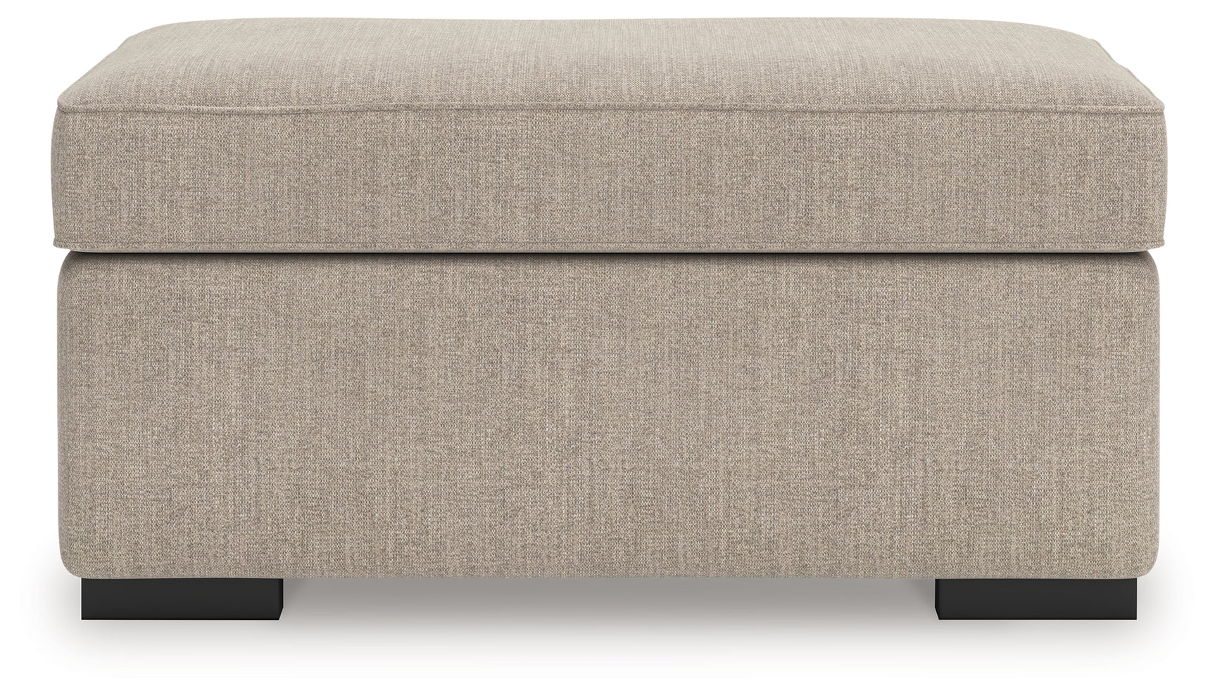 Sararose Heather chenille ottoman head-on front view