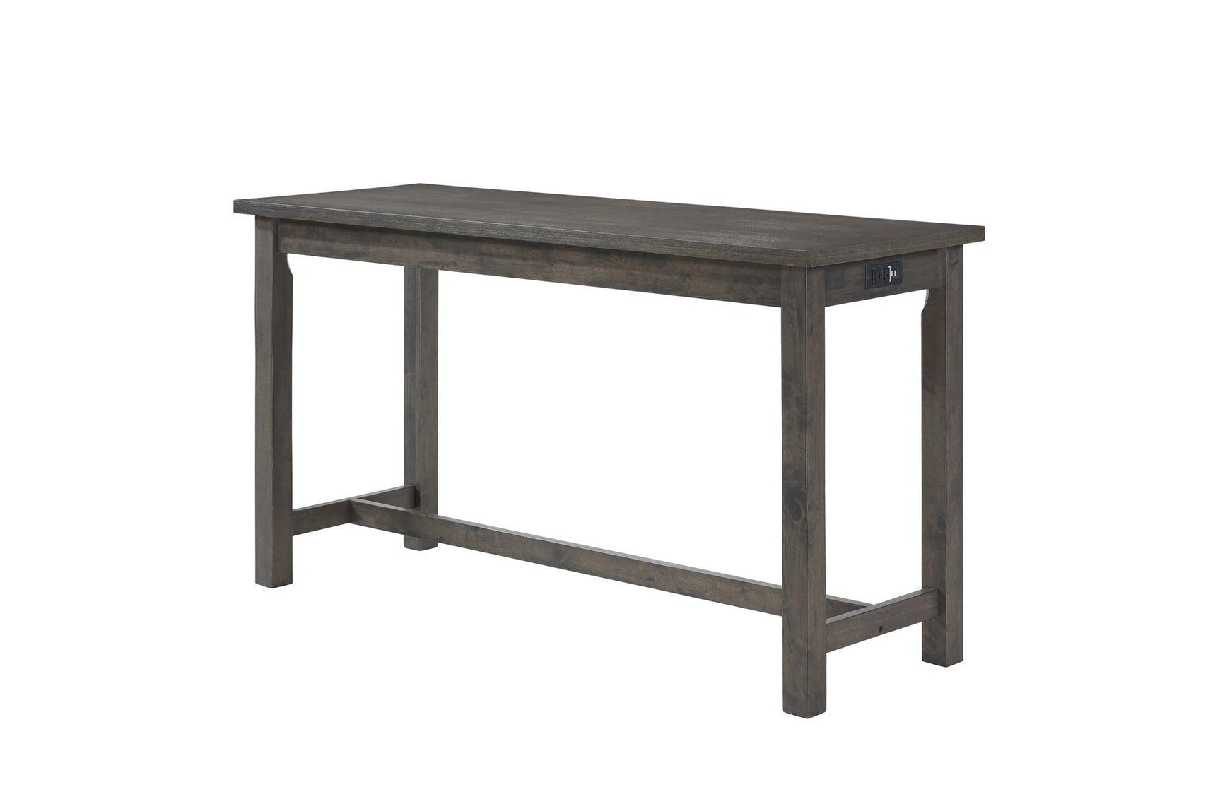 Counter height dining table with USB port detail