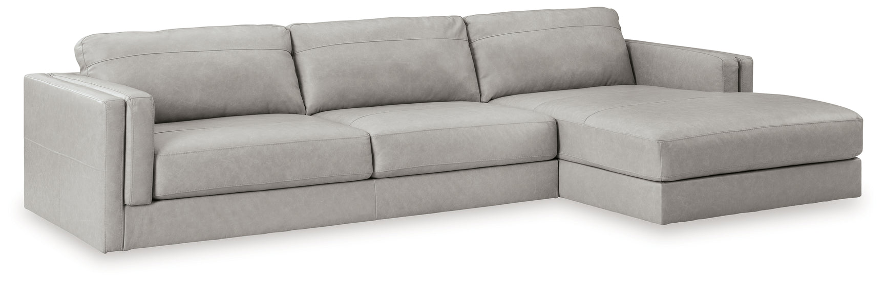Angled main view of Amiata Glacier Sectional with Ottoman