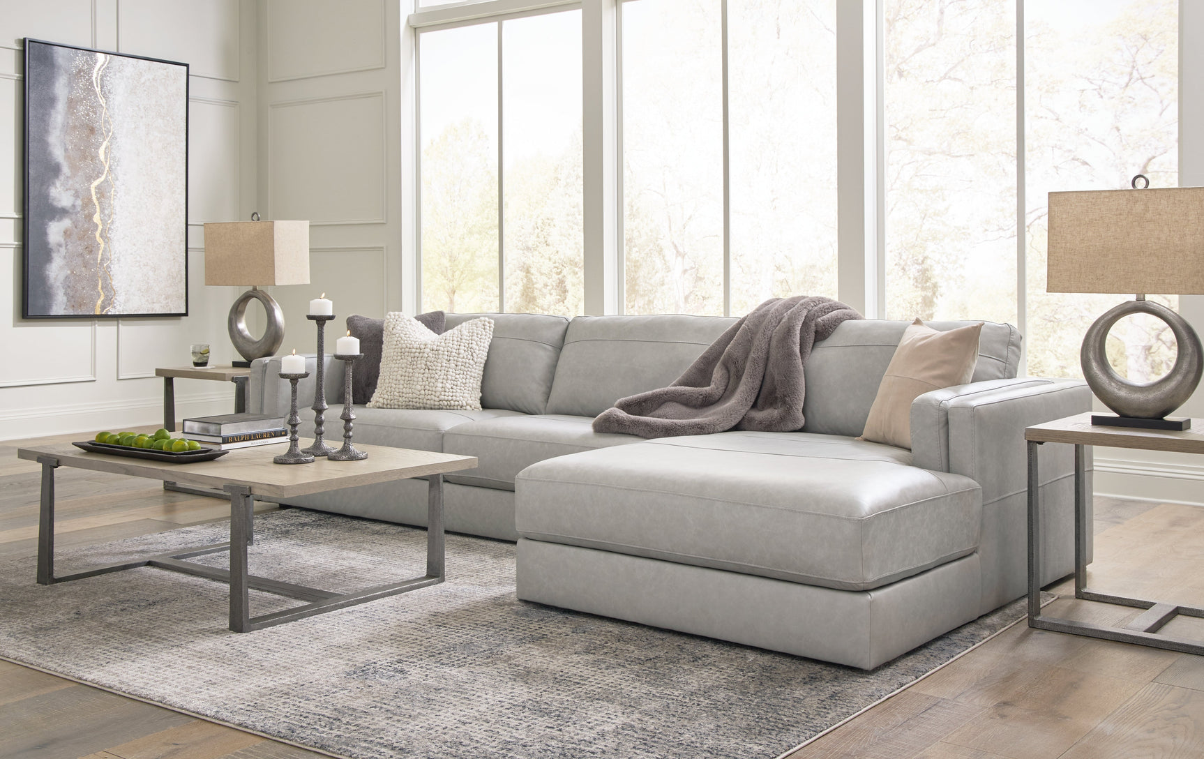 Main view showing cushions of Amiata Glacier sectional